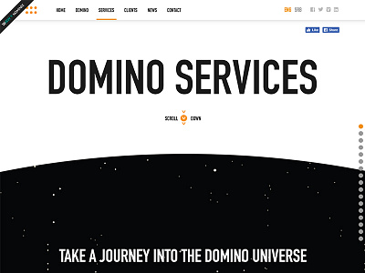 Domino web site parallax web site