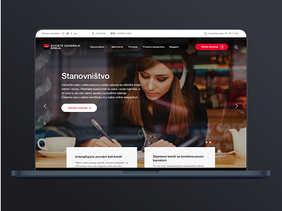 Online Banking banking dark layout online red ui ux web website