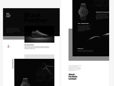 Black black clean ui web website