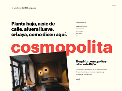 Cosmopolita clean design digital layout typography ui