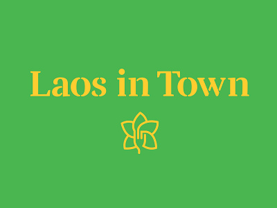 Laos in Town Logo Concept brand identity branding food hospitality laos logo restaurant
