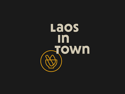Laos in Town Concept 2 brand identity branding food graphic design logo logomark restaurant