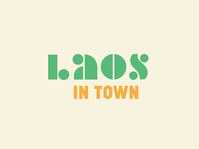 Laos in Town Concept 3 brand identity branding food geometric graphic design logo logotype restaurant typography