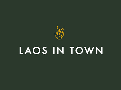 Laos in Town Concept 4 brand identity branding design food graphic design hand-drawn logo logomark restaurant