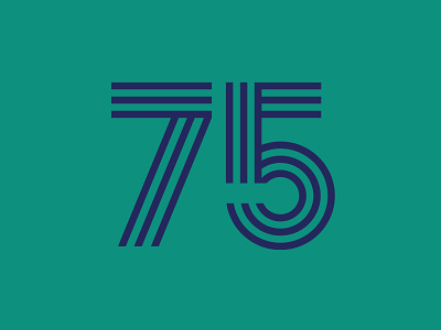 75th Anniversary Mark Concept 2 brand identity branding design geometric graphic design logo logomark
