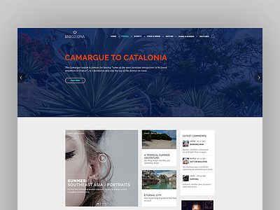 barcelona homepage blog design interface magazine modern theme ui user web wordpress