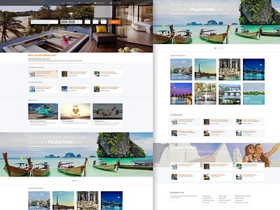 Hotelstore Home Page design grid hotel interface list modern photo ui user web