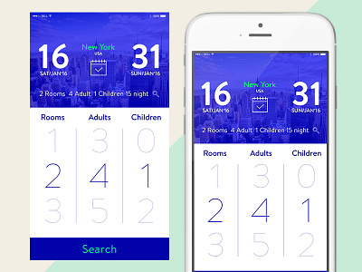 Booking Hotel app application booking hotel interface ios iphone 6 mobile search travel ui