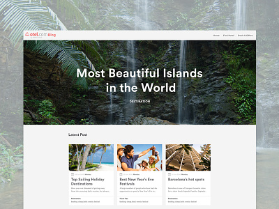 Otel.com Blog design grid hotel interface list modern photo ui user web