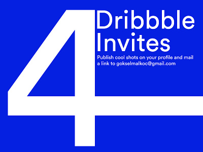 4 Dribbble Invites dribbble invites ui