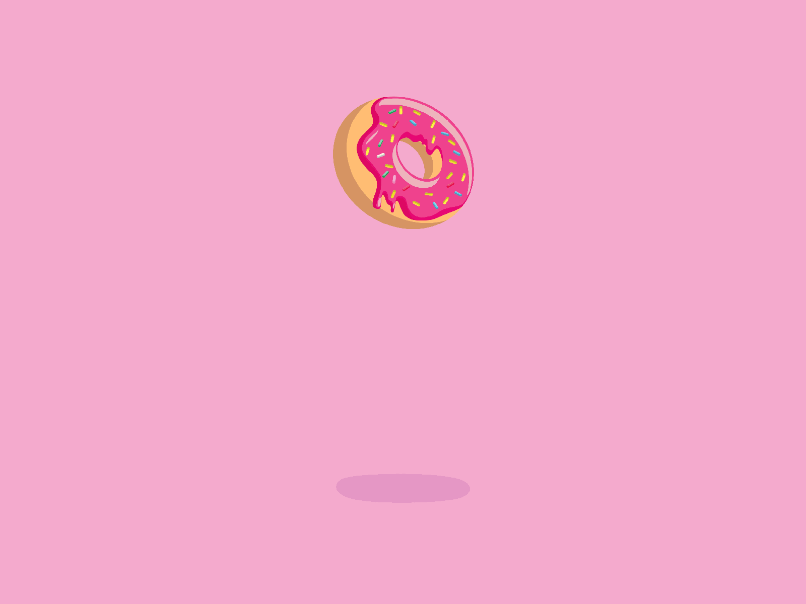 Sugarfree alien animation color donut dribbble experiment illustration illustrator pink