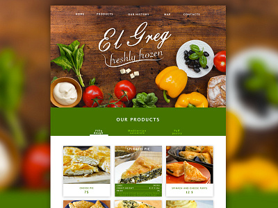 Greg landing page business concept digital food homepage landing page page progress