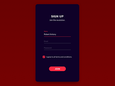 Sign Up - DailyUI 01