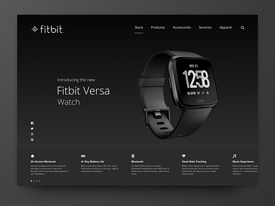 Rethinking Fitbit Versa Landing Page