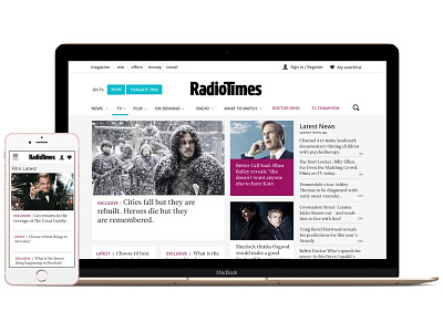 RadioTimes Magazine Web redesign