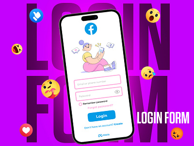 Login Form design product design social media ui uiux ux