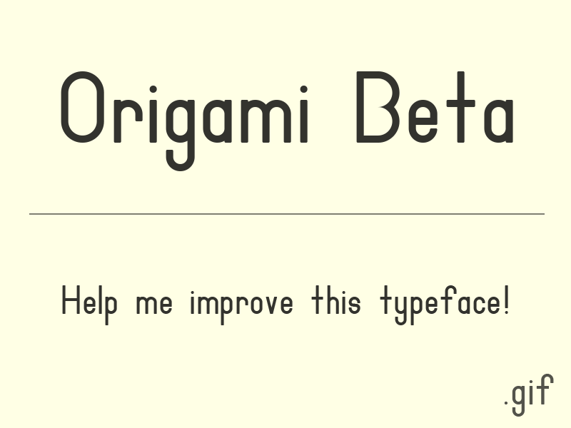 Origami Beta - free download beta font origami sans serif test typeface