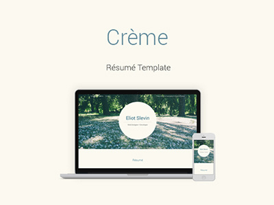 Creme Resume Template responsive resume template