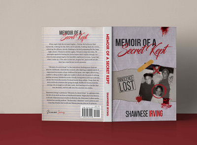 MEMOIR OF A SECRET KEPT authors book cover graphic design