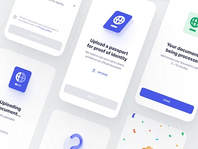 Onboarding – Upload Passport app interface ios onboard onboarding passport ui ui ux upload