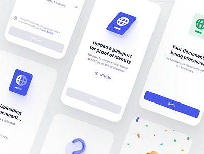 Onboarding – Upload Passport app interface ios onboard onboarding passport ui ui ux upload