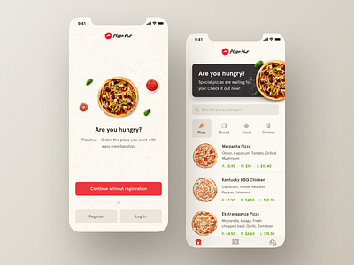 Pizza app | Daily Goal Completion apple application mobile pizza pizzahut ui