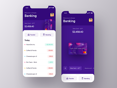 Bank app | Daily Goal Completion app banking ui ux zeta