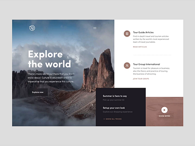 Explore the world animation explore the ui world