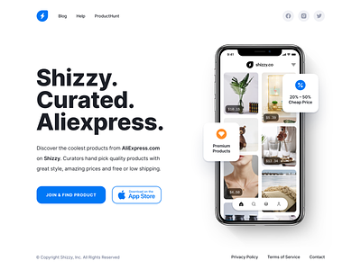 Shizzy Curated Aliexpress aliexpress app curated shizzy ui ui design
