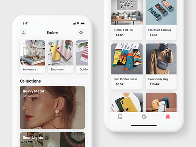 Collections and Bookmarks aliexpress app bookmark collections design explore interface ios mobile ui ui ux