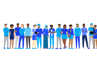 Multiethnic group of people 3d ai animation app design graphic graphic design illustration logo motion graphics people race religion teamwork