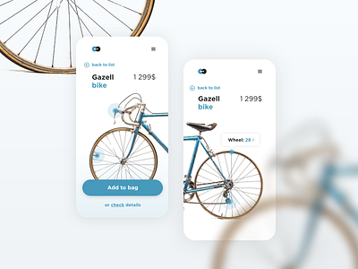 Bike shop - concept bicycles bike cycle ecommerce product page shop