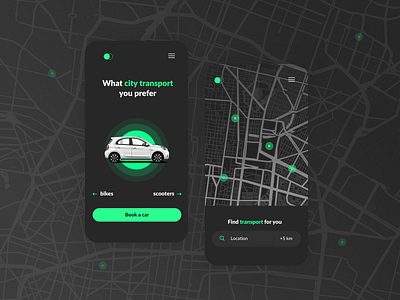 City transportation - app concept