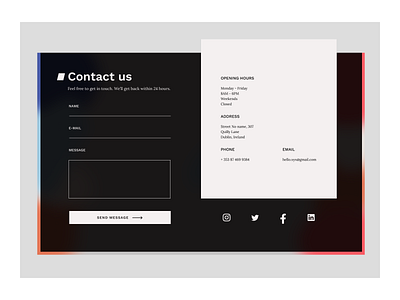 Daily UI 028 - Contact us contact contact us dailyui dailyui 28 design ui uidaily uidaily 28