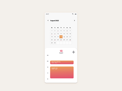 Daily UI 038 - Calendar screen calendar daily ui 38 dailyui design ui ui daily 38 uidaily