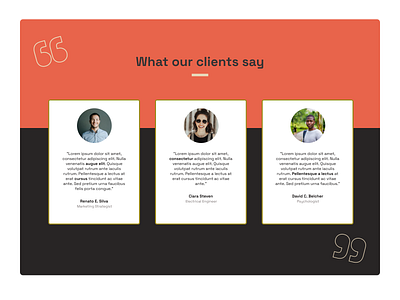 Daily UI 039 - Testimonials