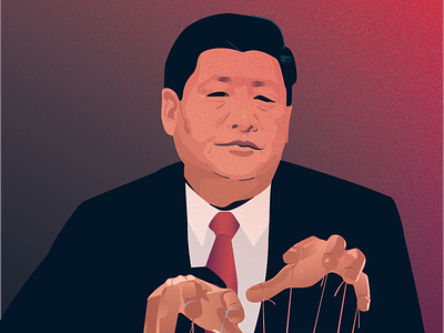 Xi Jinping china illustration illustrator magazine portrait vectorart vectors xi jinping