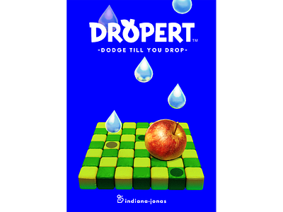 Dropert apple arcade bold branding design drop droplet fresh fruit game illustration logo realistic vector water