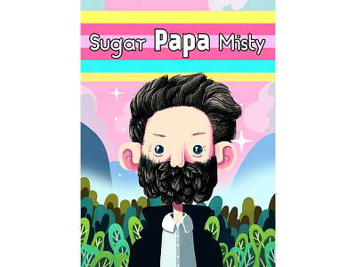 Sugar Papa Misty cover digital father illustration john misty painting photoshop