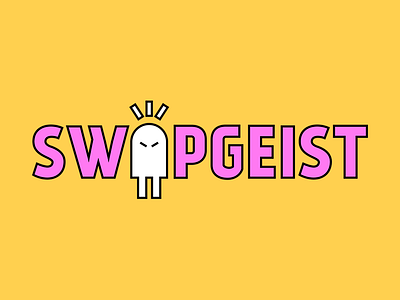 SWAPGEIST - Logo arcade clean game geist ghost iconic logo minimalistic poltergeist swap