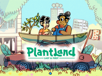 Plantland Last & First anime comic design illustator illustration japanese kanji logo photoshop plant typography