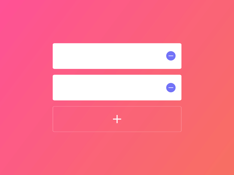 Keep On Adding add animation app gradient input interaction interactive motion prototype remove ui ux