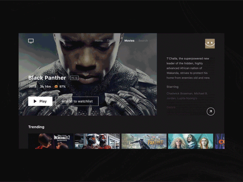 Video Streaming Service UI