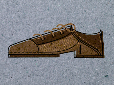 Leather Shoe brown leather offset paper shoe