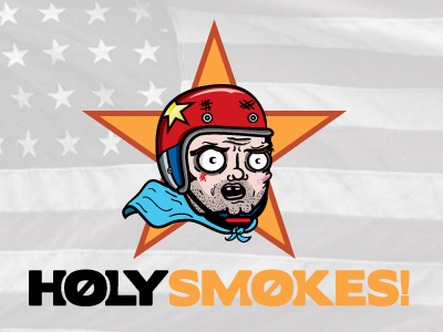 Holy Smokes! Sticker Illustration - Justin america holy smokes illustration illustrator star stars sticker stickers stuntman