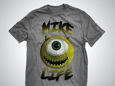 MIKE LIFE. Personal Project brush type disney eye hand type mike wazowski monster monsters inc. pixar