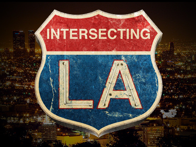Intersecting LA Shirt Logo americana la logo mark shirt design