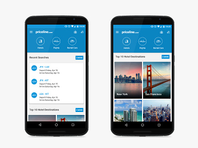Priceline Android Dashboard android app priceline