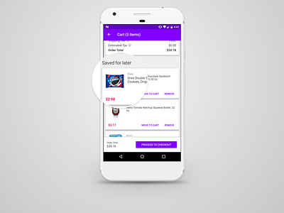 Android Save For Later android app jet material shopping ui ux