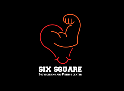 Six Square - Bodybuilding and Fitness Center bodybuilding brand identity branding fitness graphic design gym logo vector